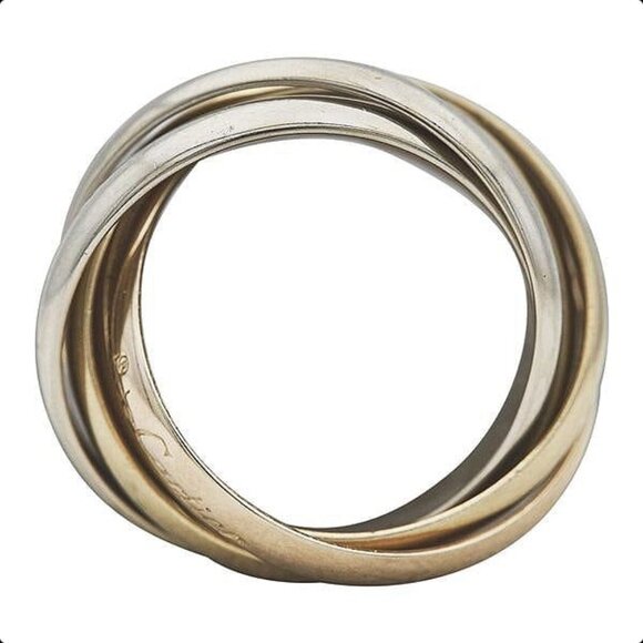 Authentic verified Cartier Les Must de Cartier Trinity 18k Gold 5 band ring - Picture 5 of 9